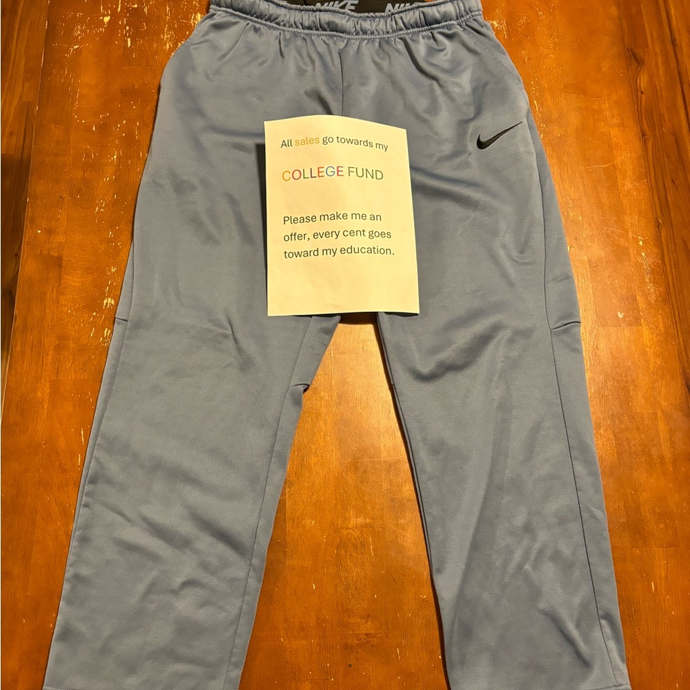 Nike silk baby blue sweatpants